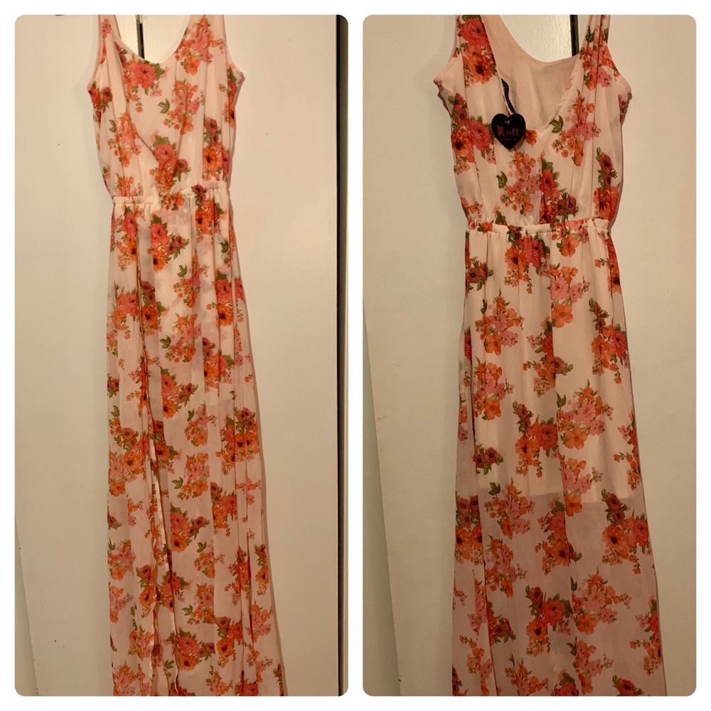 Spring Floral Maxi- see description about sizing!